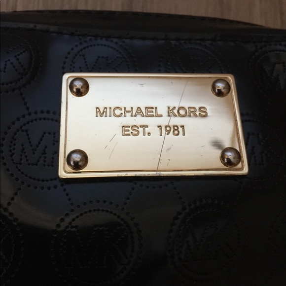 EUC Michael Kors Black & Gold Crossbody - Picture 3 of 12